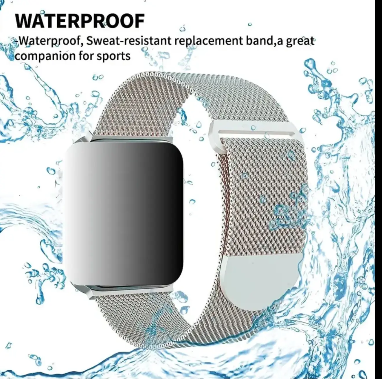 Apple Watch Series 11 with Silver Stainless Steel Mesh Strap