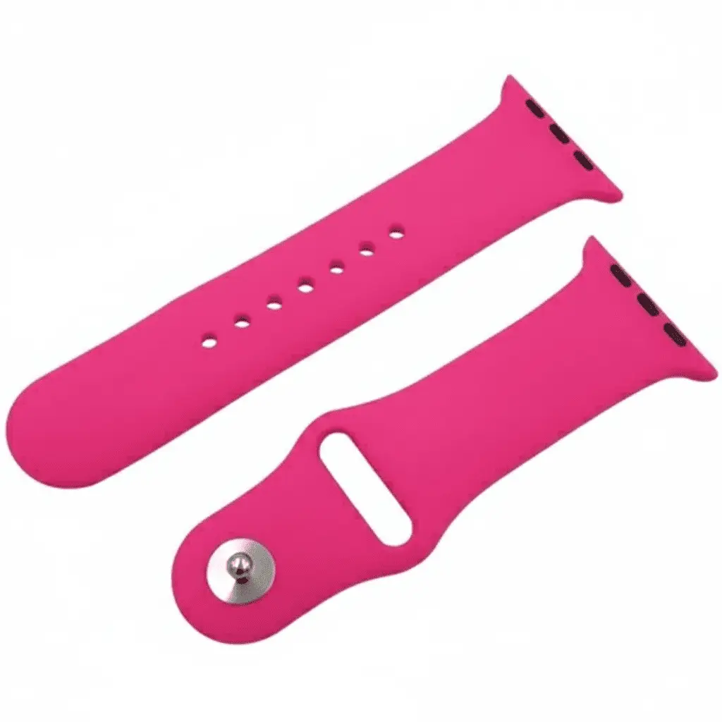 Pink Silicon strap for Apple Watch series