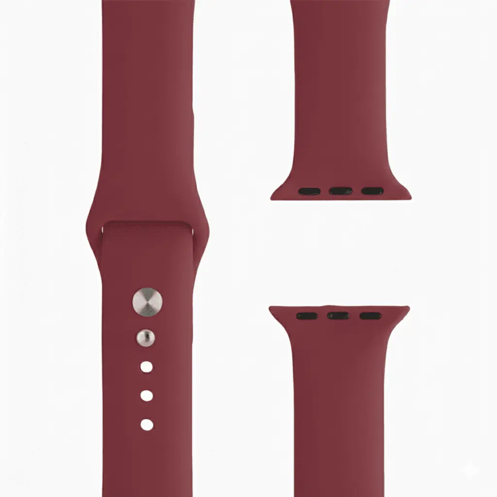 Maroon Silicone Strap for Apple Watch Series