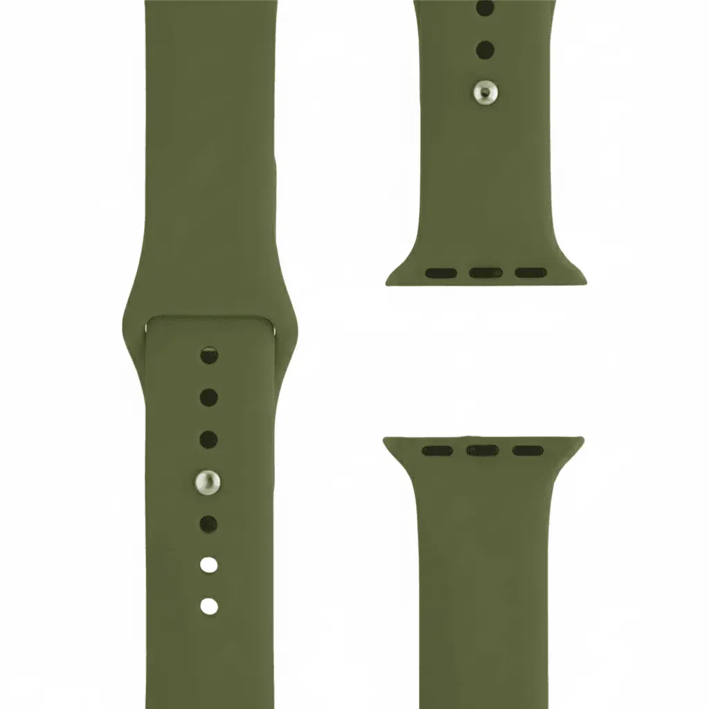 Green Silicon strap for Apple Watch series 11