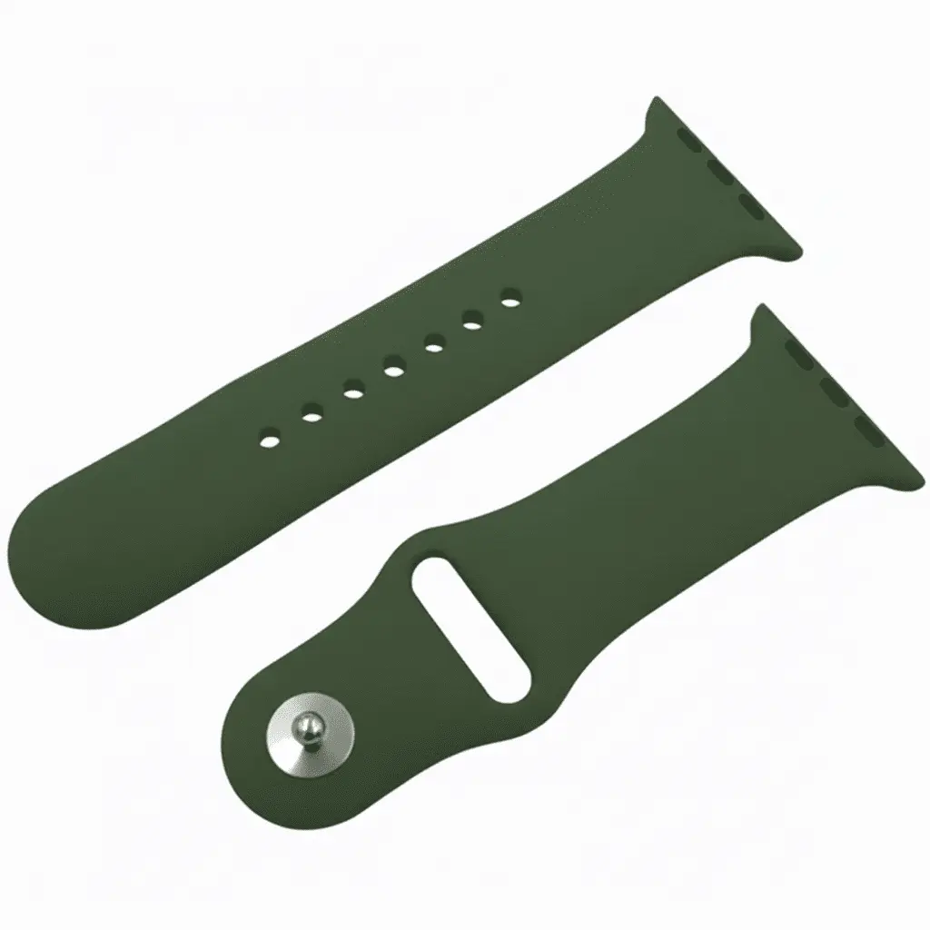 Green Silicon strap for Apple Watch series 11