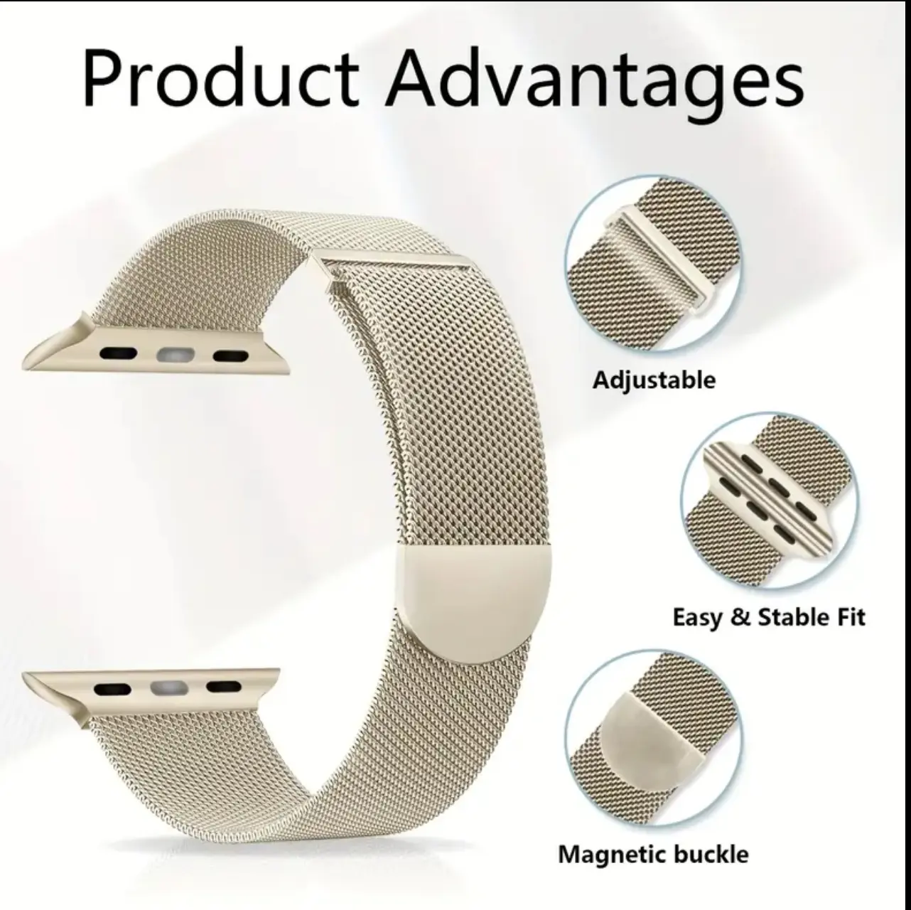 Silver Milanese Stainless Steel Mesh Band