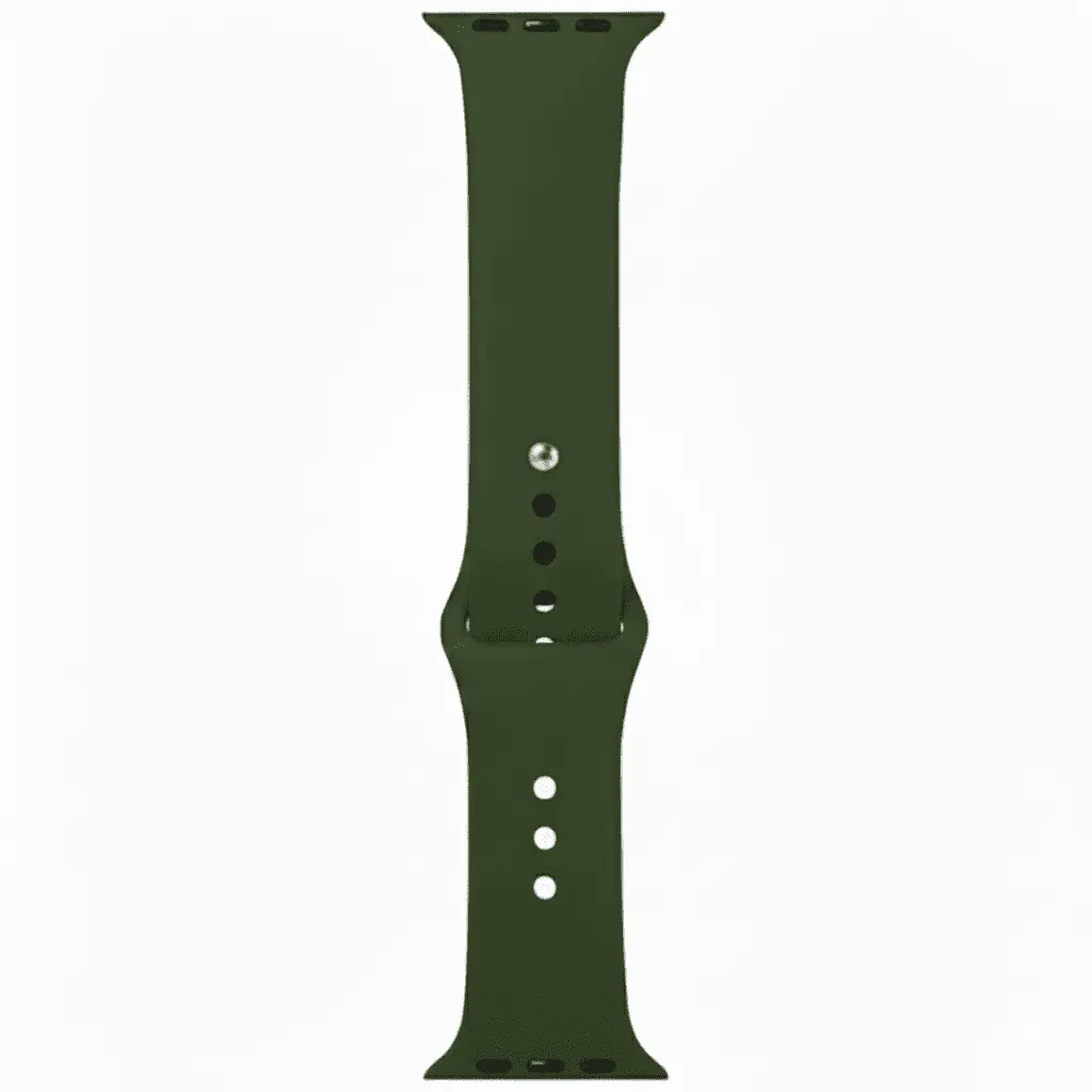 Green Silicon strap for Apple Watch series 11