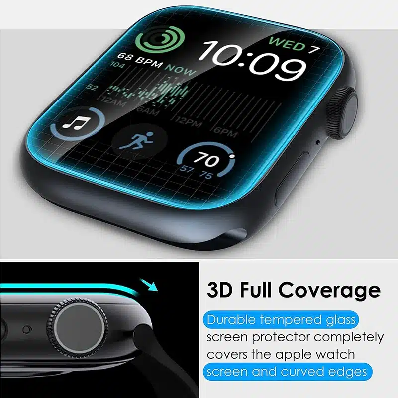 Apple Watch Series 11 3D HD Full Coverage Tempered Glass